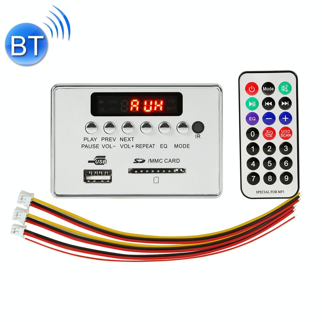 Car Mp3 Player Board With Bluetooth Fm Radio Sd / Usb / Aux Remote - Black 3