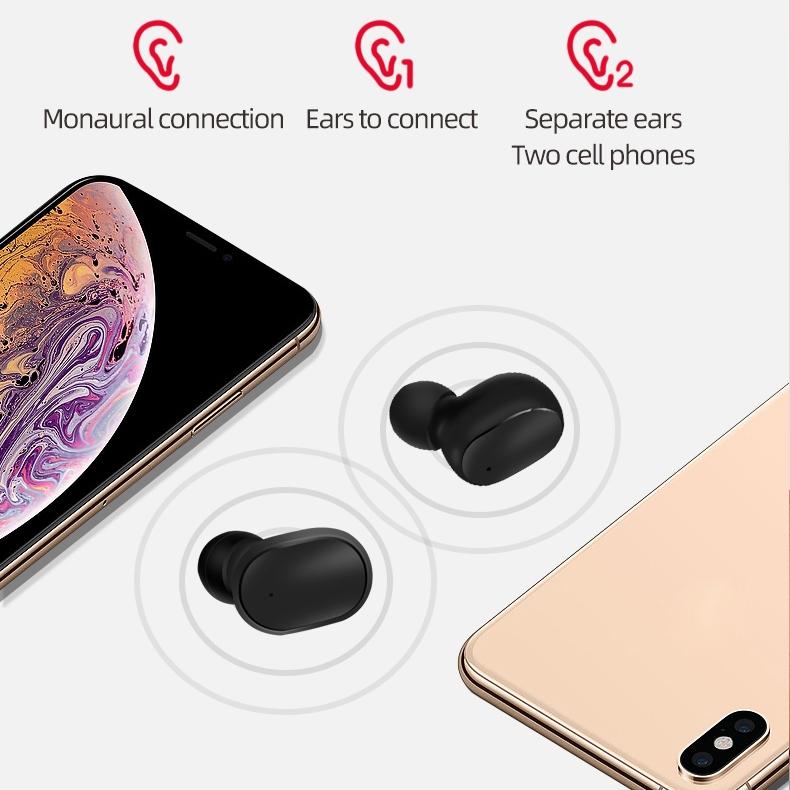 Waterproof Wireless Bluetooth Earphones with Charging Box - A6s 11