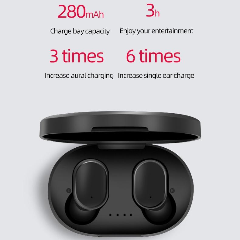 Waterproof Wireless Bluetooth Earphones with Charging Box - A6s 12