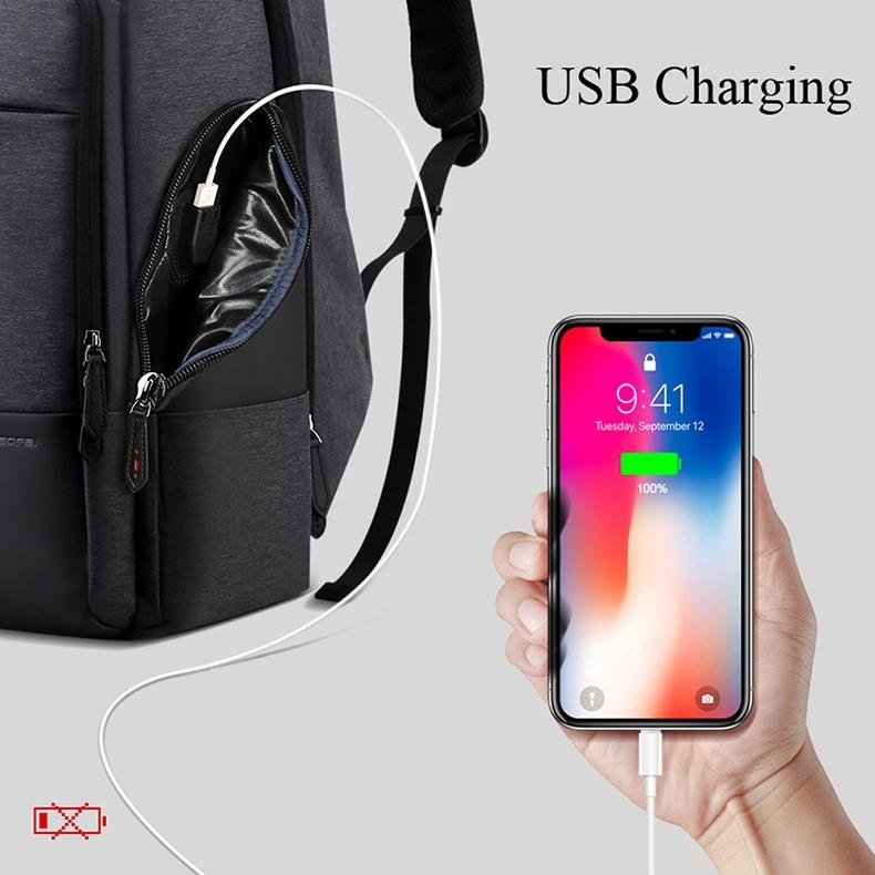 Large Capacity Waterproof Business Shoulder Bag With Usb Port - 37X21X47.5Cm In Black 5