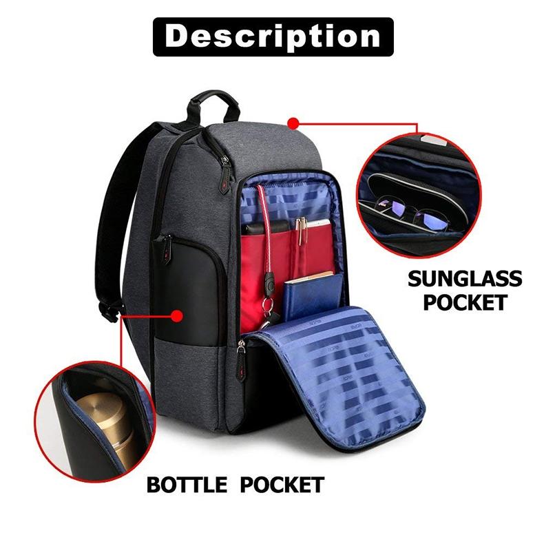 Large Capacity Waterproof Business Shoulder Bag With Usb Port - 37X21X47.5Cm In Black 12