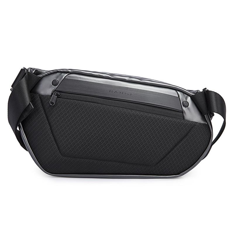 Waterproof Men Crossbody Chest Bag Epithelium Coating 35X19X8.5Cm Black 3