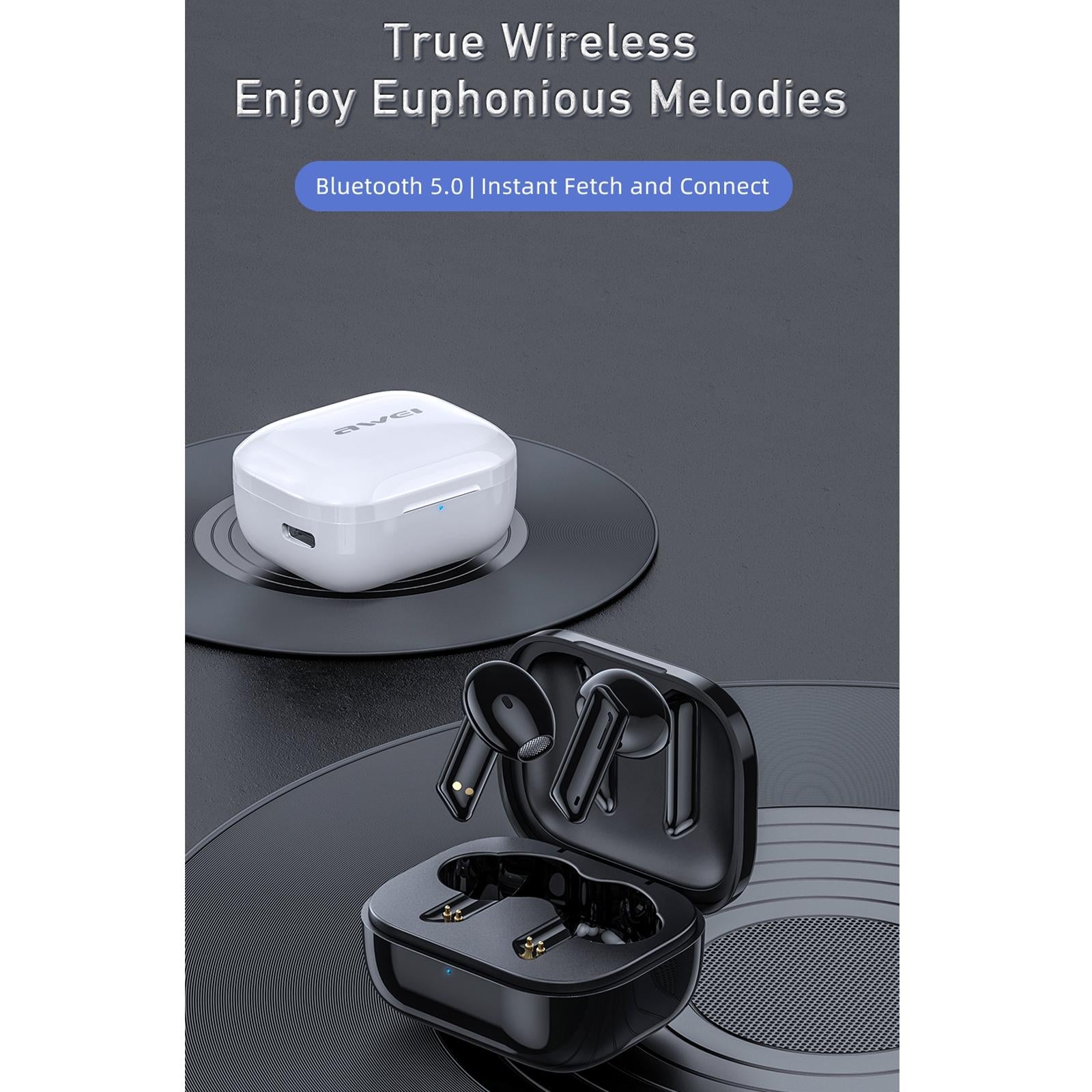 True Wireless Stereo Bluetooth 5.0 Earphones - T36 - Black 3