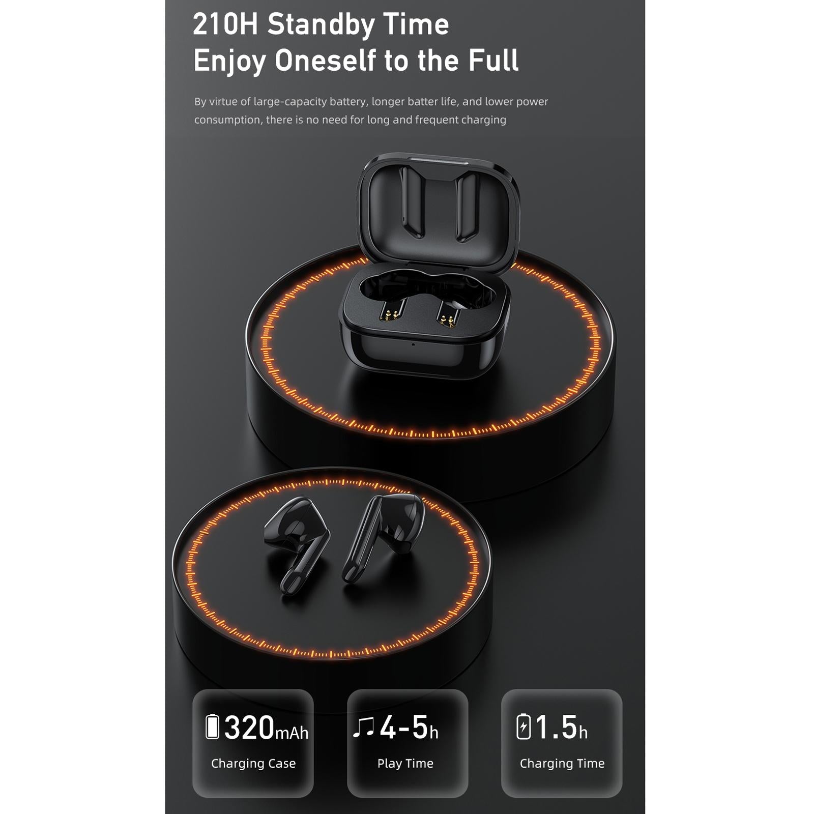 True Wireless Stereo Bluetooth 5.0 Earphones - T36 - Black 6