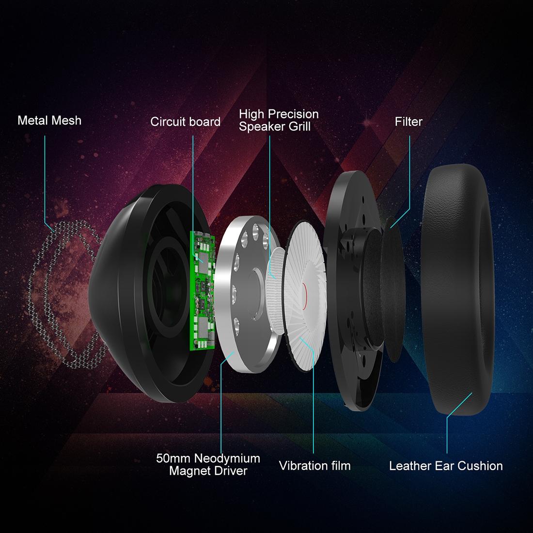Adjustable Gaming Headset With Mic Black 6
