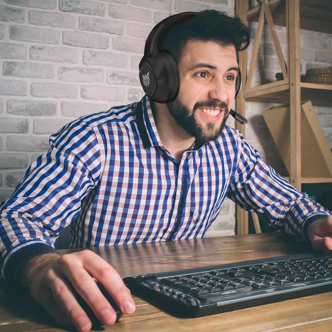 Adjustable Gaming Headset With Mic Black 11