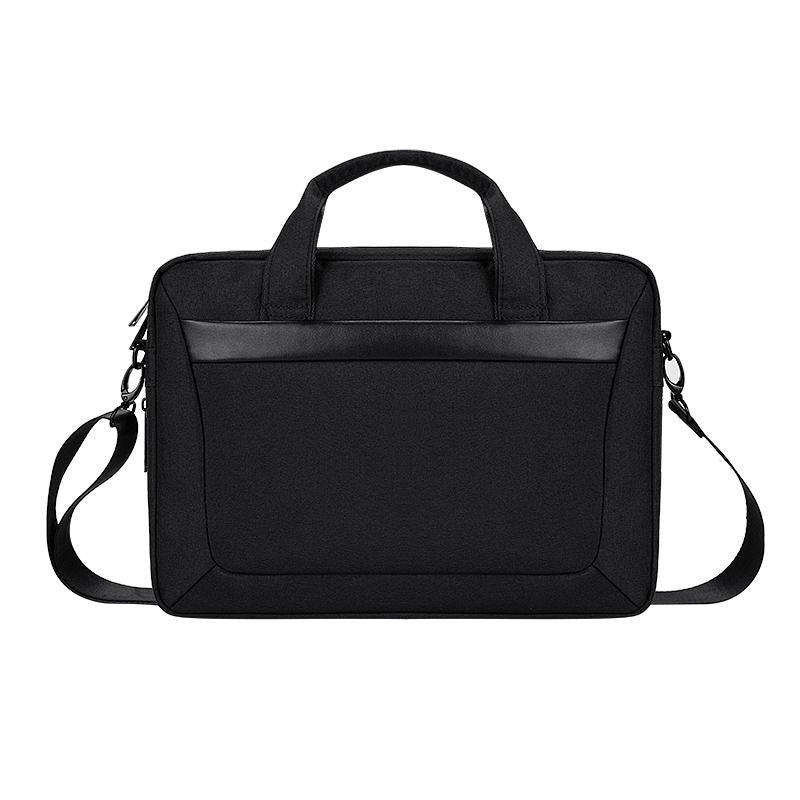 Expandable Laptop Bag - Waterproof Oxford Cloth Detachable Shoulder Strap - Black 3