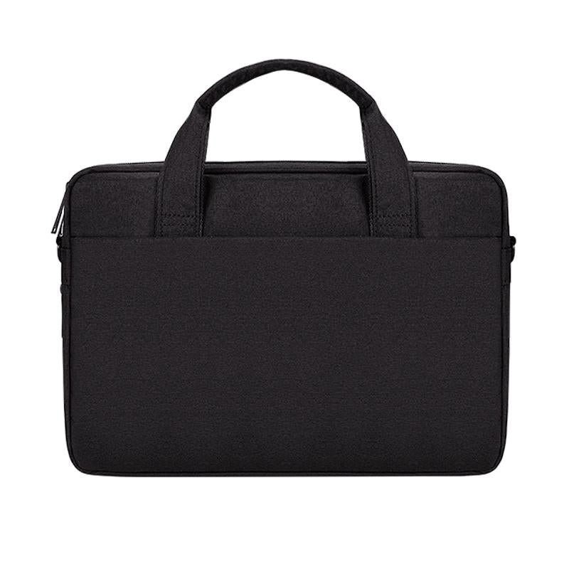 Expandable Laptop Bag - Waterproof Oxford Cloth Detachable Shoulder Strap - Black 8