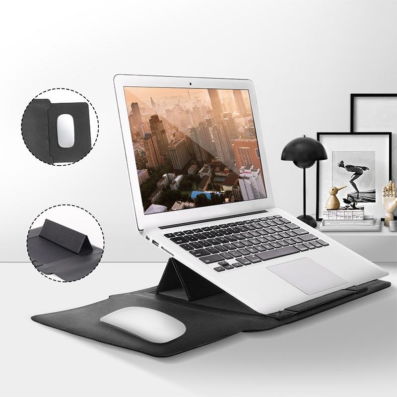 Universal Waterproof Laptop Bag Set With Handle Stand Pen Holder Winders Mouse & Charger Bags - Black 11