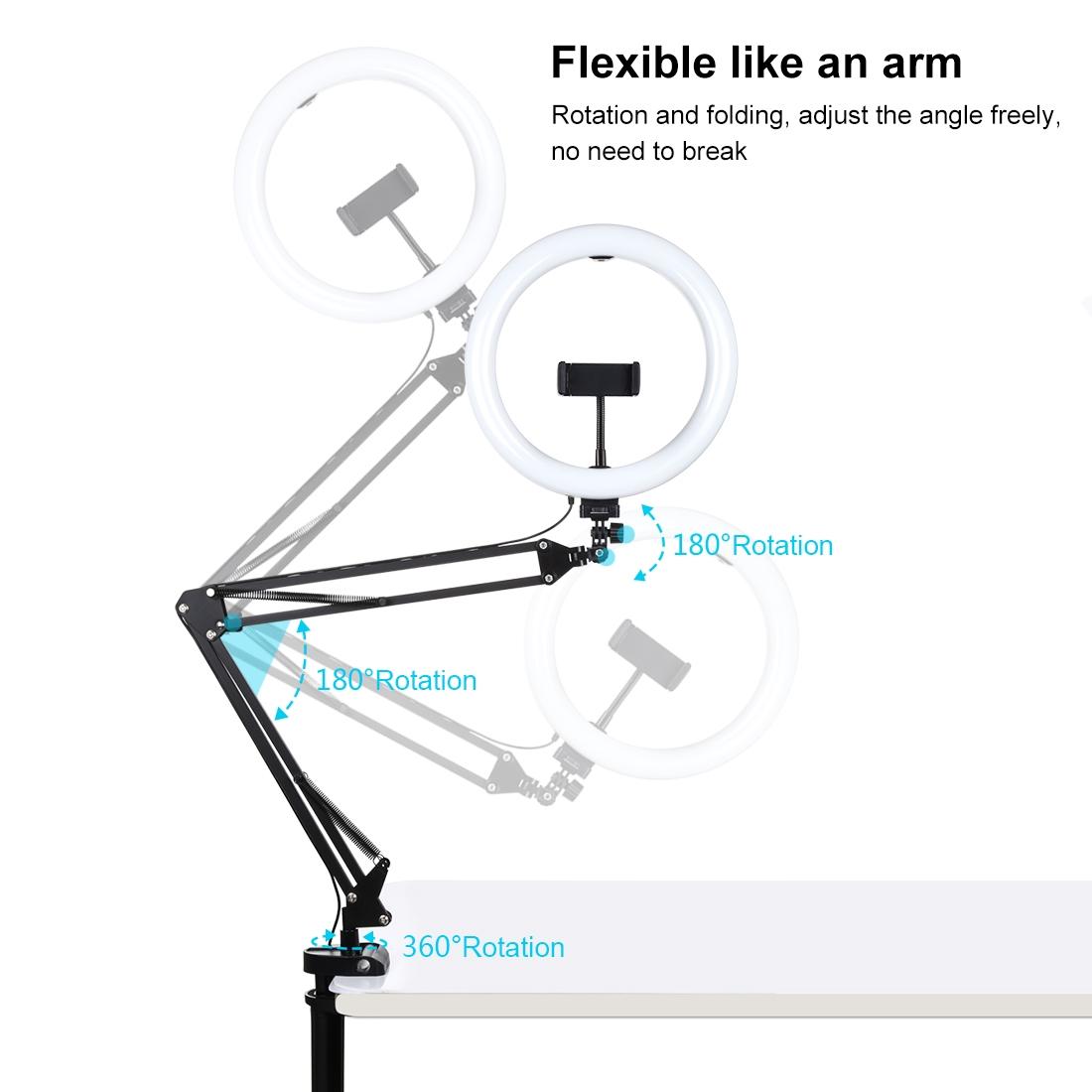 10.2 Ring Light with Usb 3 Modes Dual Colour Phone Clamp 9