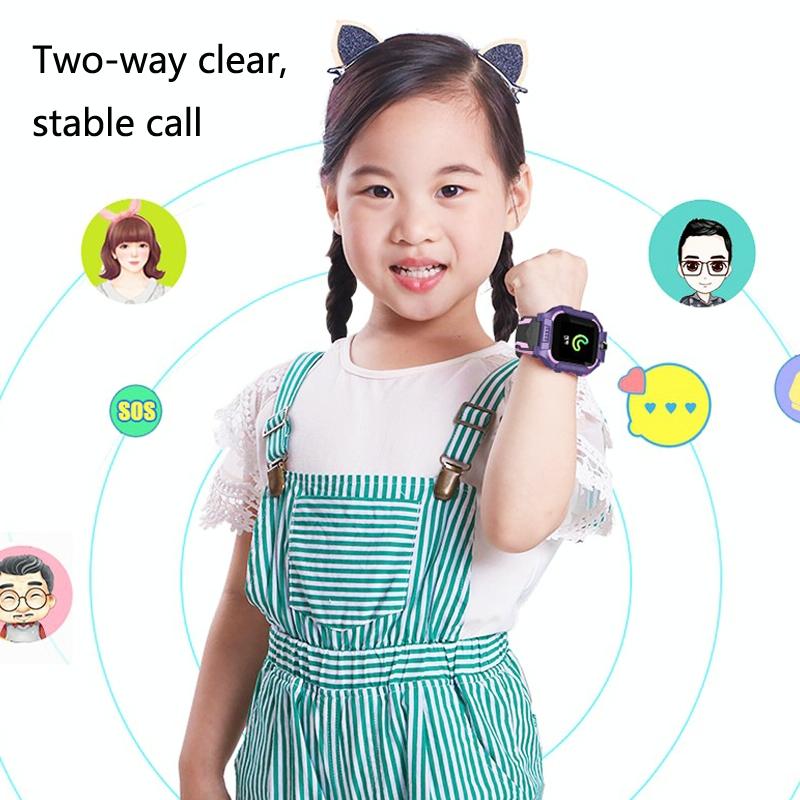 Children Phone Watch Smart Positioning Full Touch Screen Student Watch - Purple 5