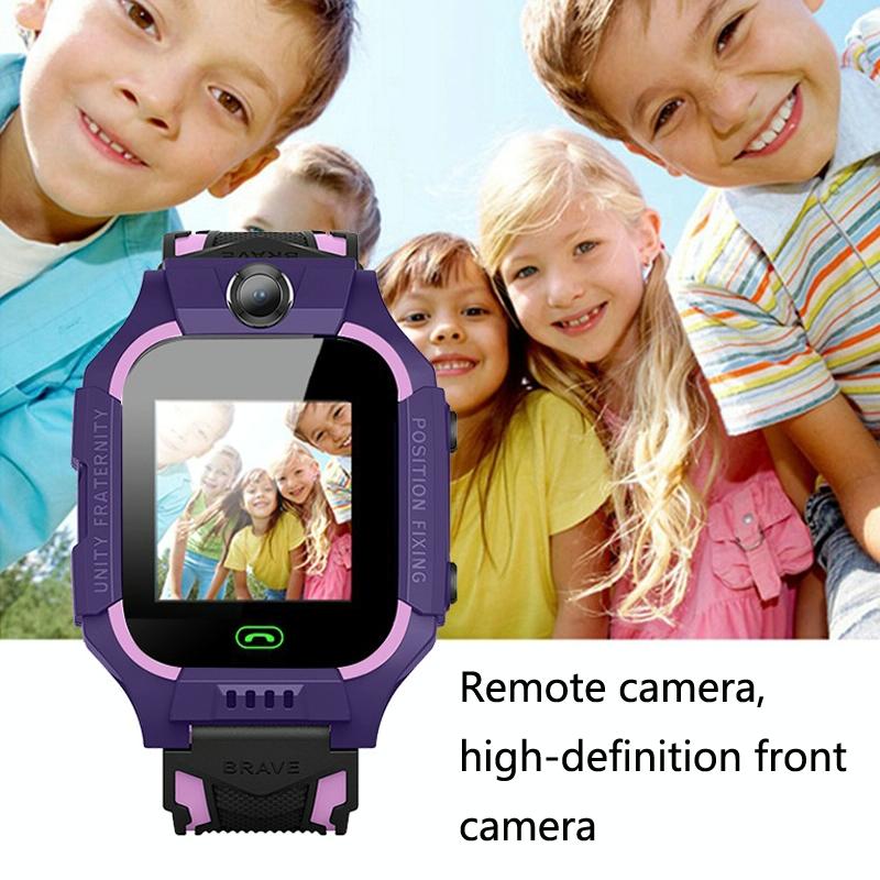 Children Phone Watch Smart Positioning Full Touch Screen Student Watch - Purple 7