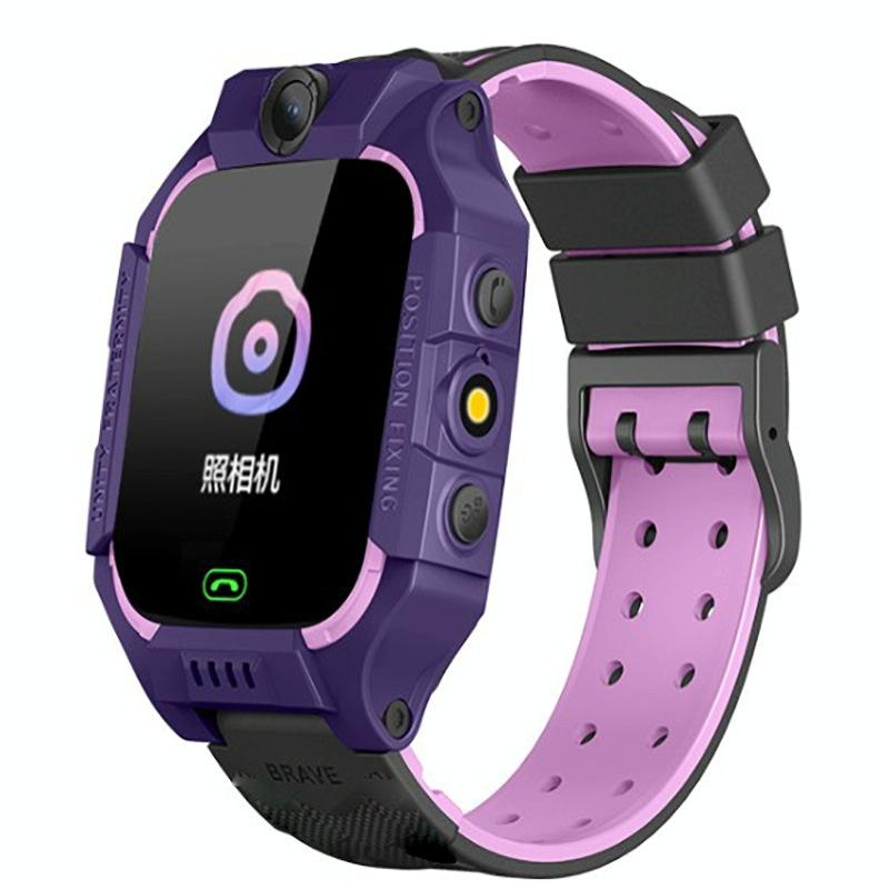 Children Phone Watch Smart Positioning Full Touch Screen Student Watch - Purple 9