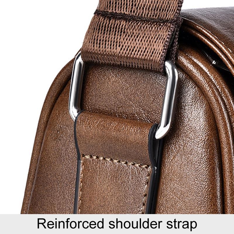 Waterproof Men Crossbody Bag Large Capacity - Brown 9