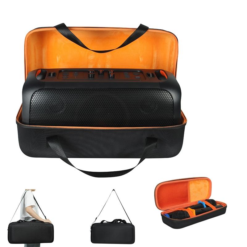 Jbl Partybox On-the-go Hard Eva Storage Bag with Microphone Bag - Shockproof - Black + Grey 10