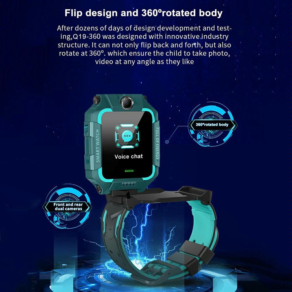 1.44 Inch 360-Degree Rotating Positioning Camera Smart Waterproof Children Calling Watch - Purple 7