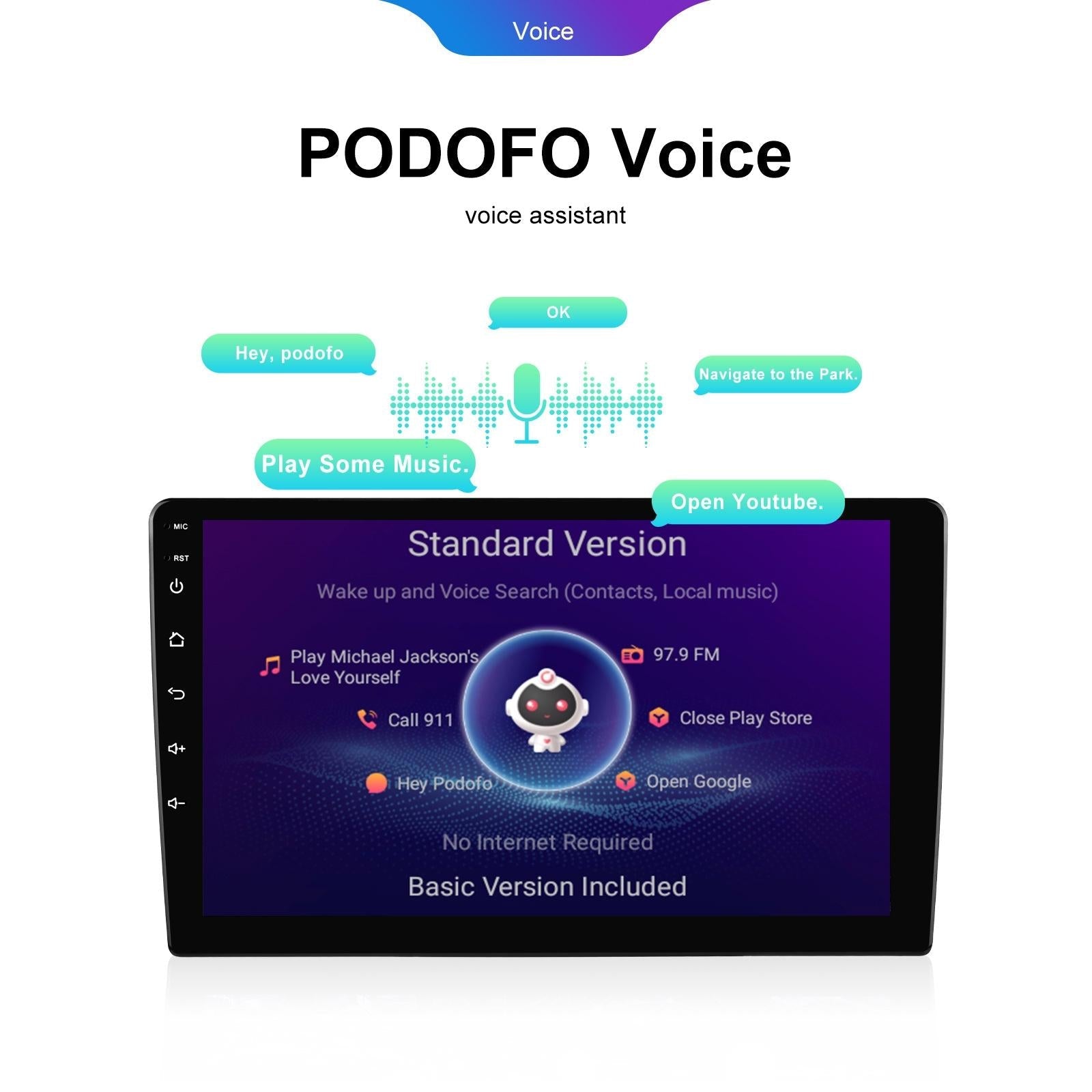 6 + 128G Android Car Bluetooth Player With Gps Navigation - Standard + Ahd Camera 7 Inch 6