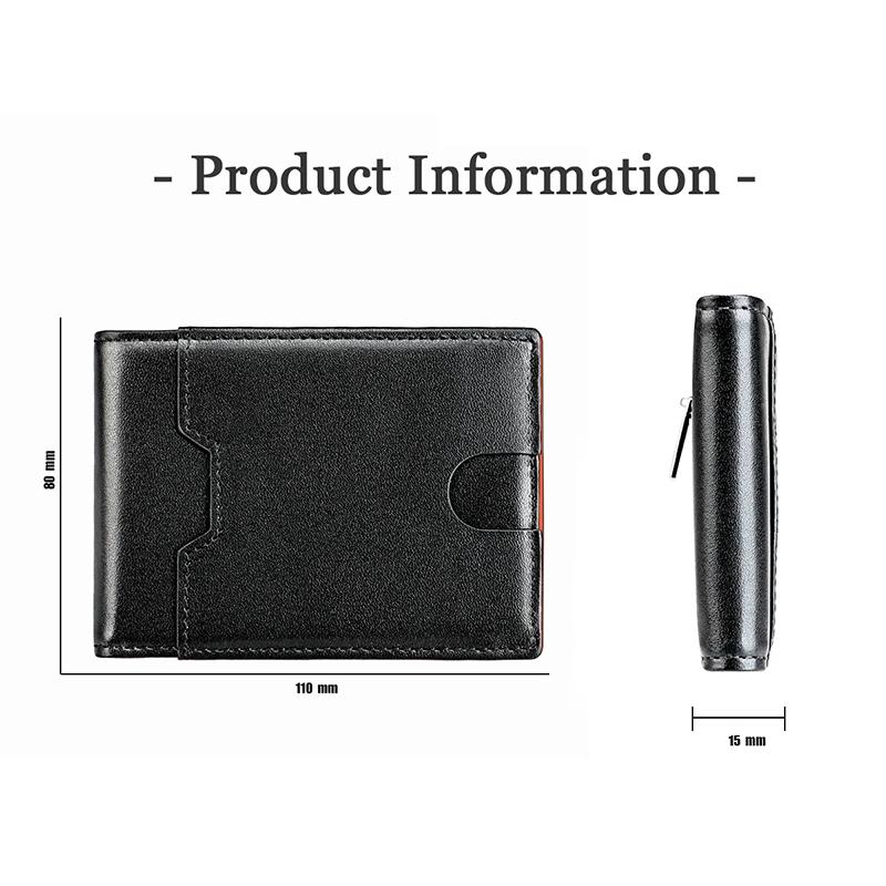 Leather Rfid Wallet - Ultra Thin - Black
