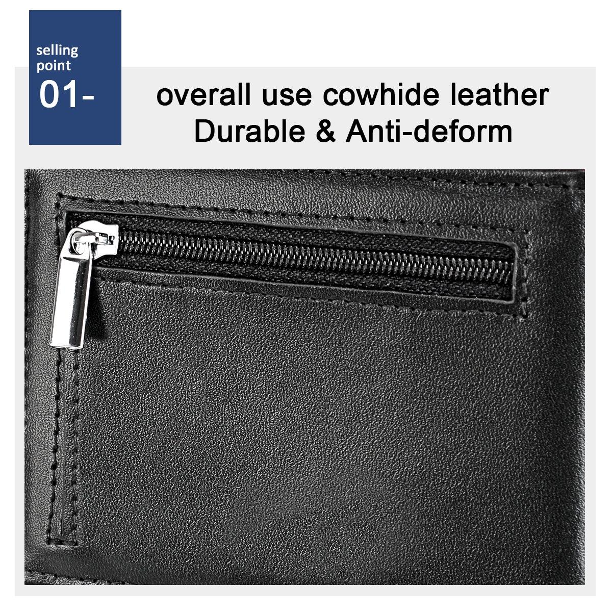 Leather Rfid Wallet - Ultra Thin - Black 5