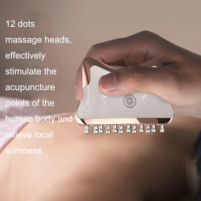 Colour Light Meridian Dredging Massager Sm-2102 - White Silver 7