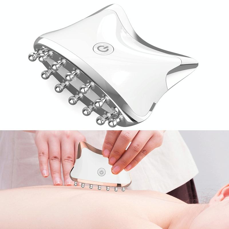 Colour Light Meridian Dredging Massager Sm-2102 - White Silver 9