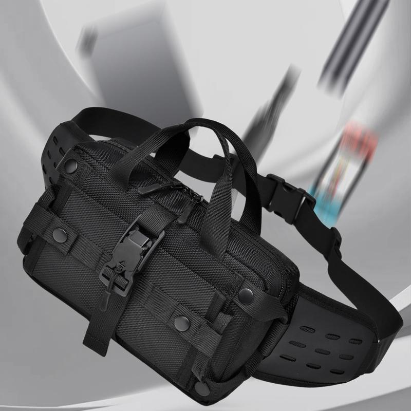 Waterproof Men Crossbody Waist Pack Gray 3