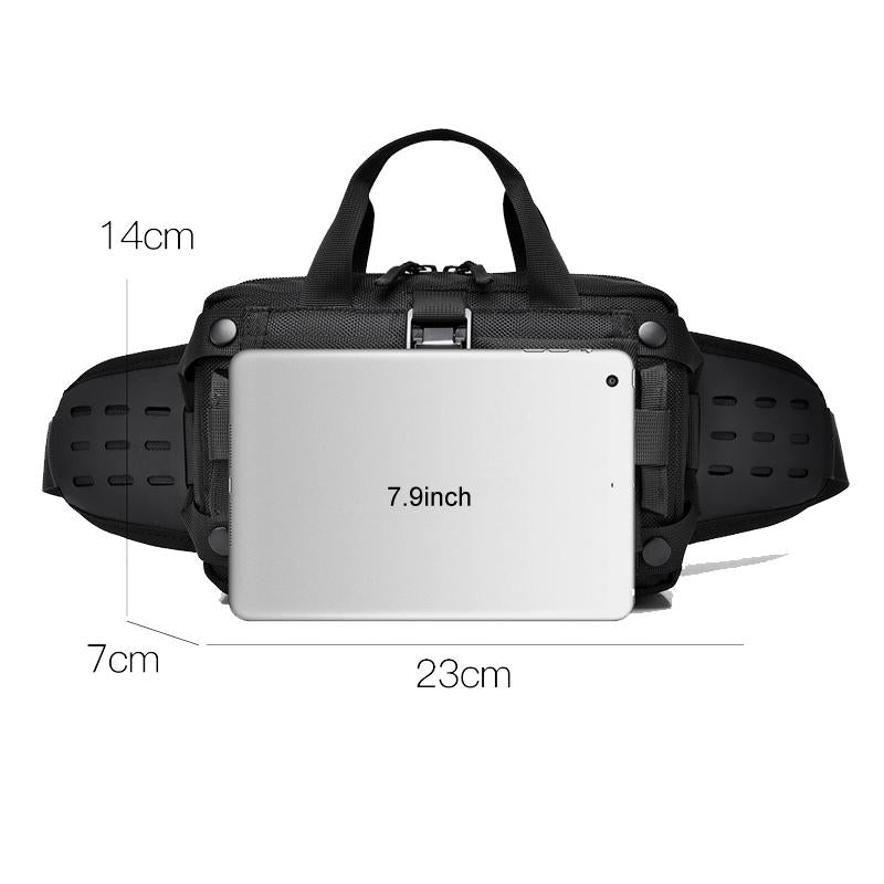 Waterproof Men Crossbody Waist Pack Gray 4