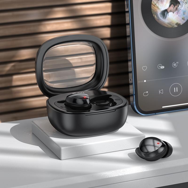 Wireless Sleep Earbuds by Hoco - True Bluetooth - Beige 12