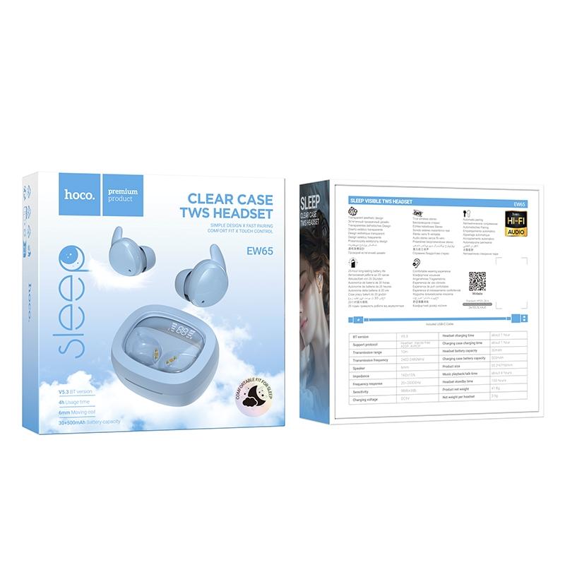 Wireless Sleep Earbuds by Hoco - True Bluetooth - Beige 14