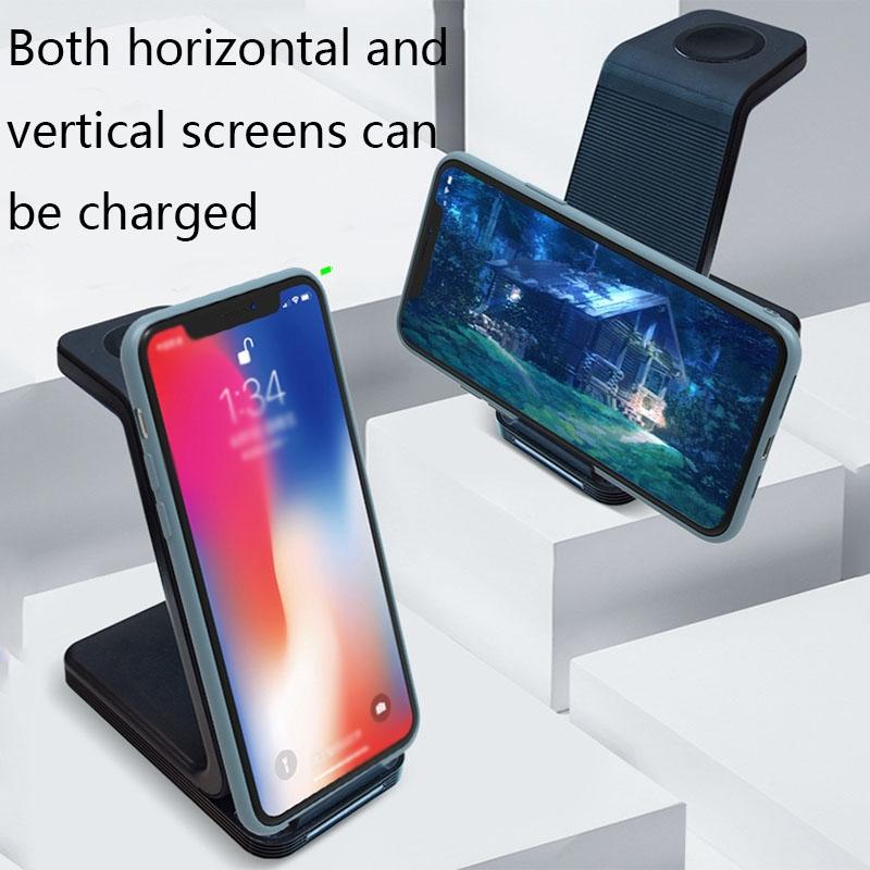 3 In 1 15W Vertical Wireless Charger - White 6