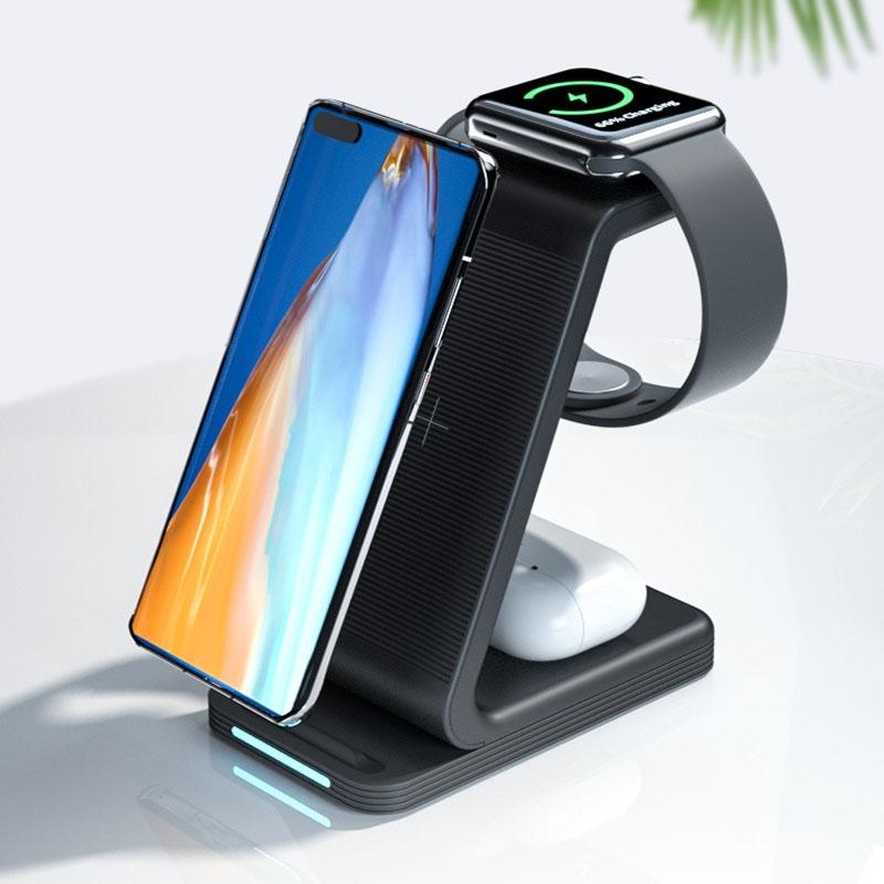 3 In 1 15W Vertical Wireless Charger - White 7