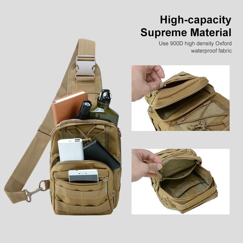 Waterproof Crossbody Chest Pack For Outdoor Sports Lightweight & Durable - Army Green 5