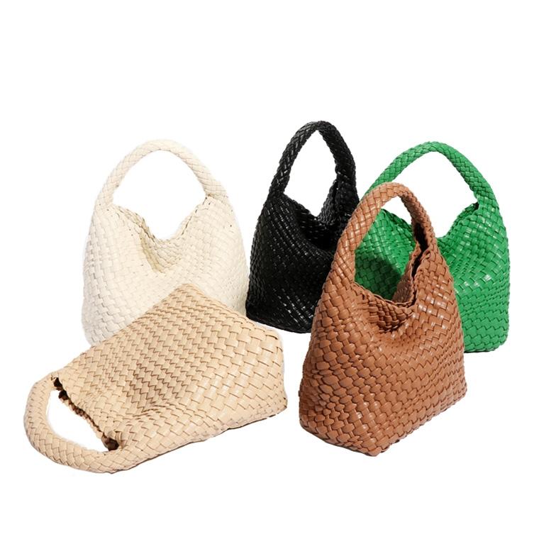 Apricot Hand Woven 2-in-1 Shoulder Bag - Brown 3