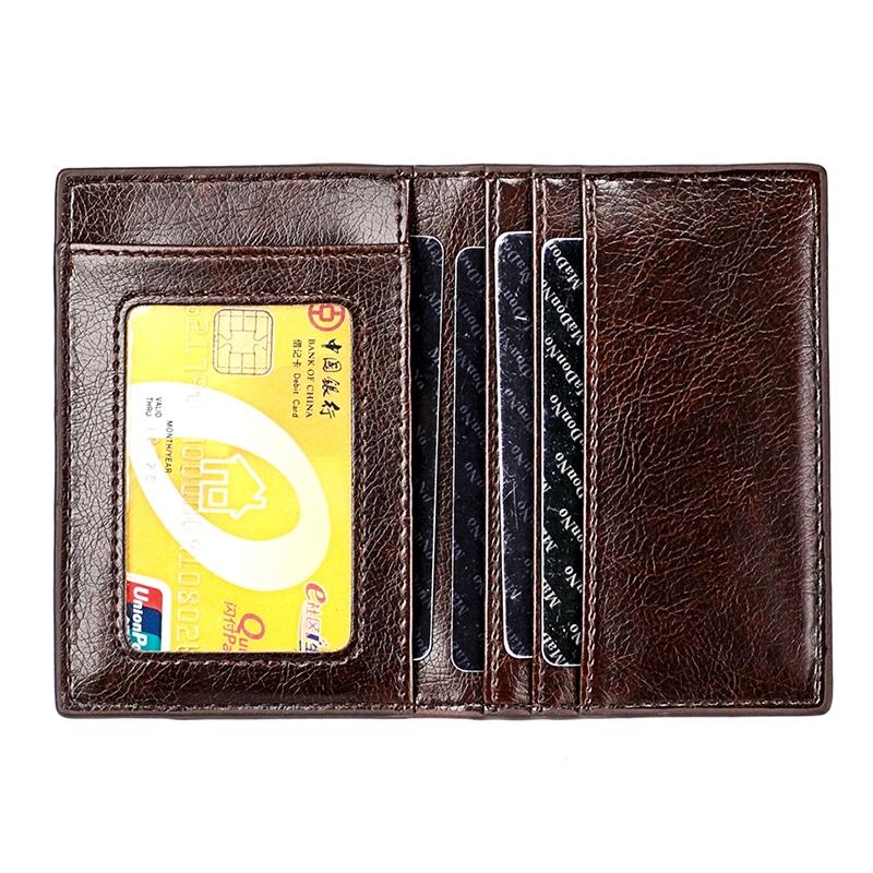 Ultra Thin Pu Leather Card Holder Mini - Blue 5