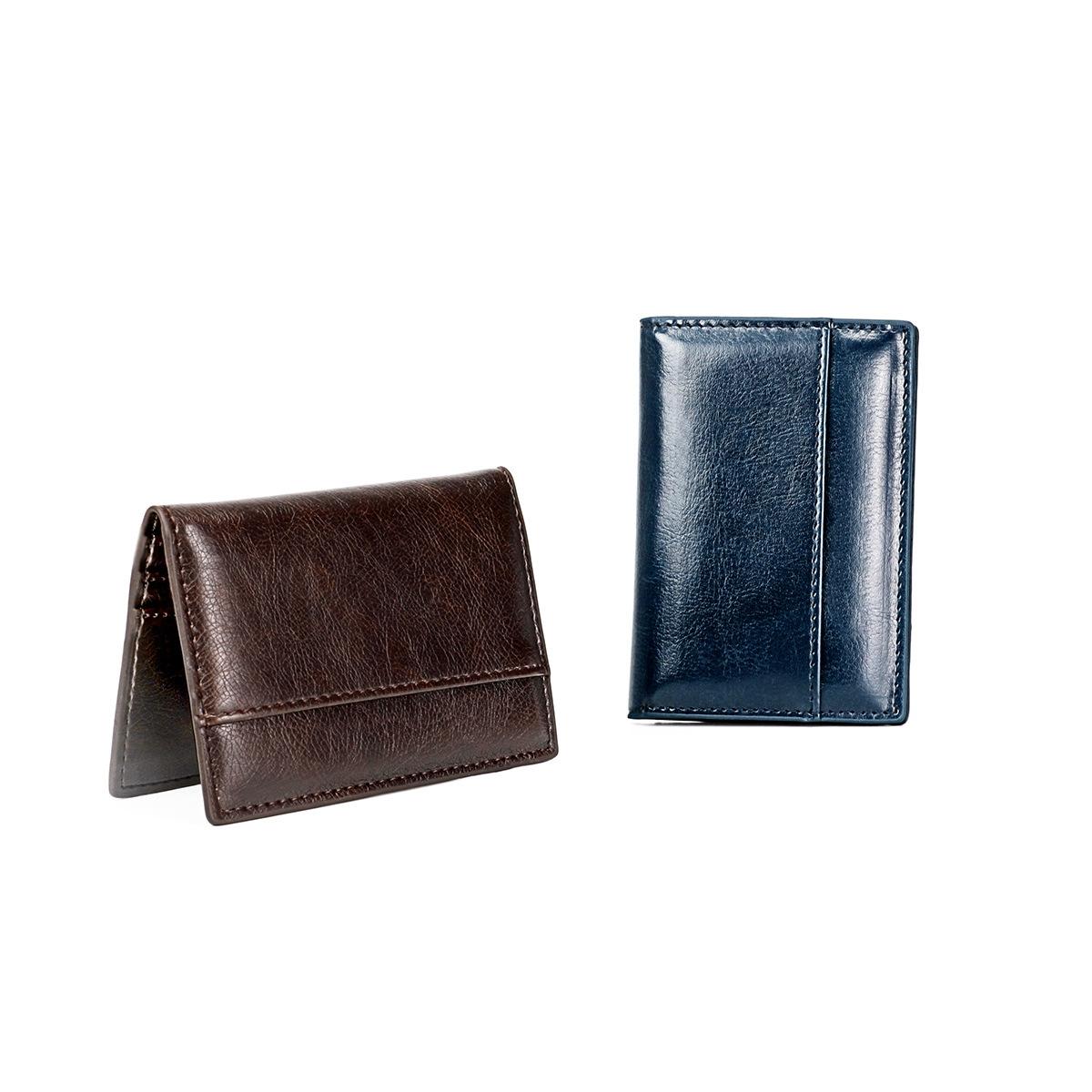 Ultra Thin Pu Leather Card Holder Mini - Blue 6