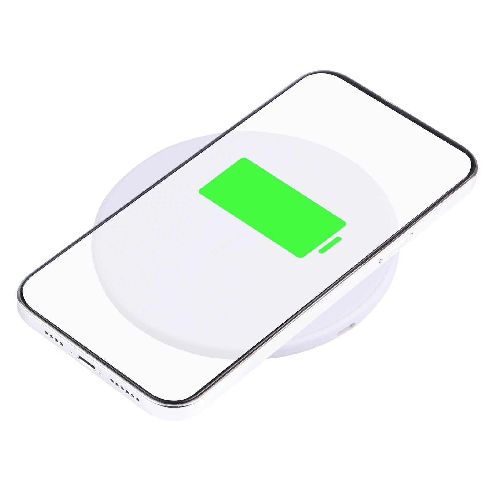 10W Plaid Pattern Round Wireless Charger - Black 15