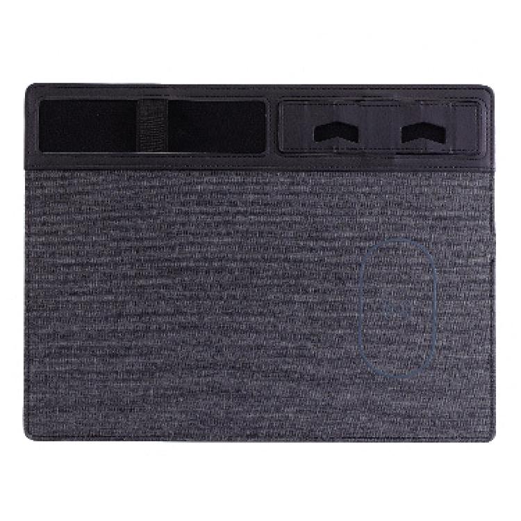Jj 82401 Mouse Pad With Phone Charging & Holder - Black