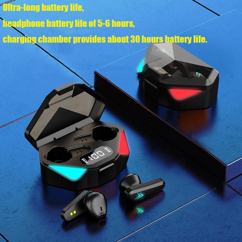 True Wireless Gaming Earbuds with Touch Control and Led Charging Case - Black 4