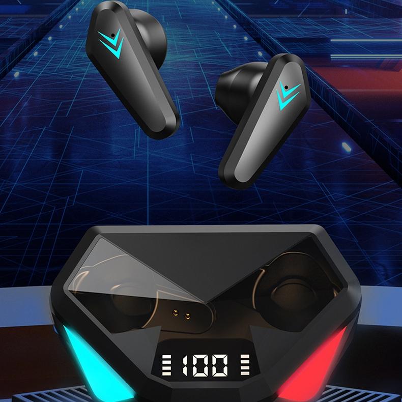 True Wireless Gaming Earbuds with Touch Control and Led Charging Case - Black 8