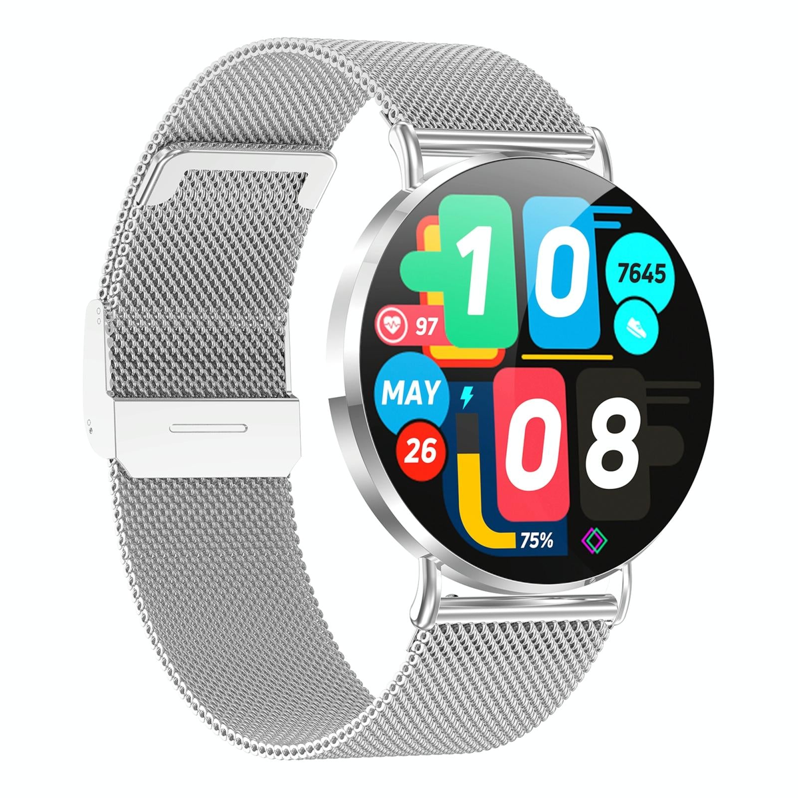 1.32 Inch Colour Screen Smart Watch With Bluetooth Call & Health Monitoring - Silver 14