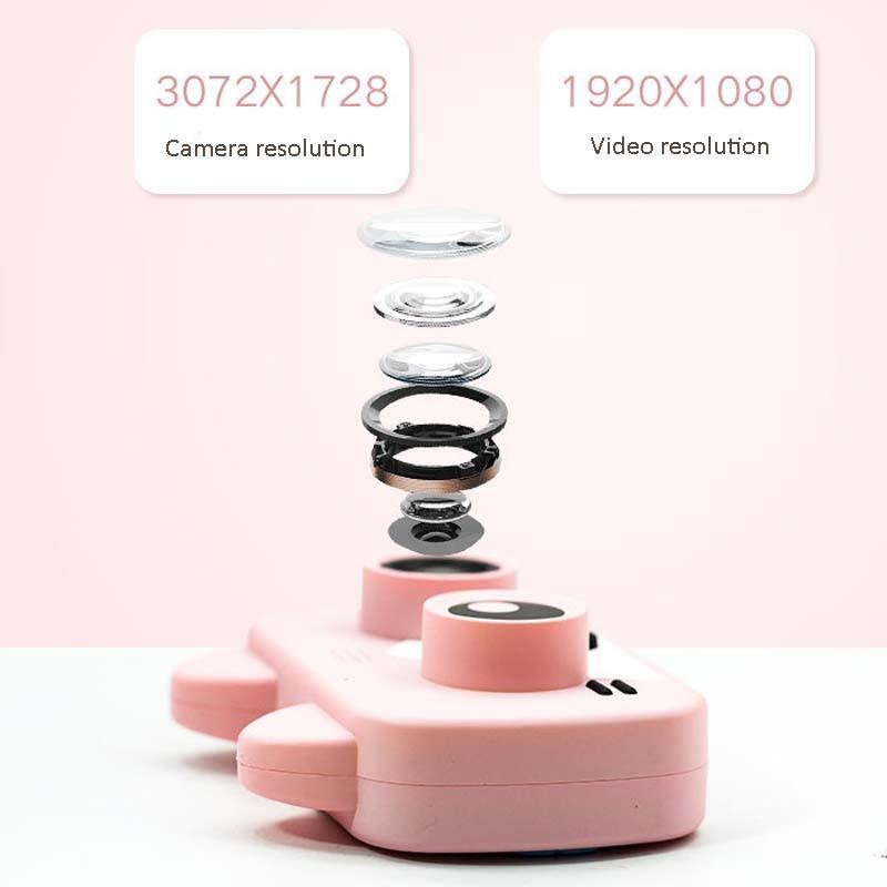 2.0 Hd Screen Wifi Children's Digital Camera with 12mp Cartoon Design and Fun Photography - 2 Screen Wifi Cartoon Design Fun Photography - Sky Blue 9