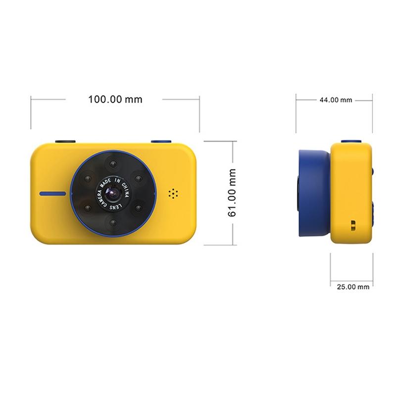 Mini 4k Dual Camera for Kids - 50mp Front & Rear - Yellow 5