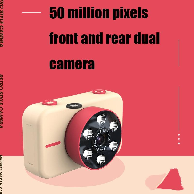 Mini 4k Dual Camera for Kids - 50mp Front & Rear - Yellow 8