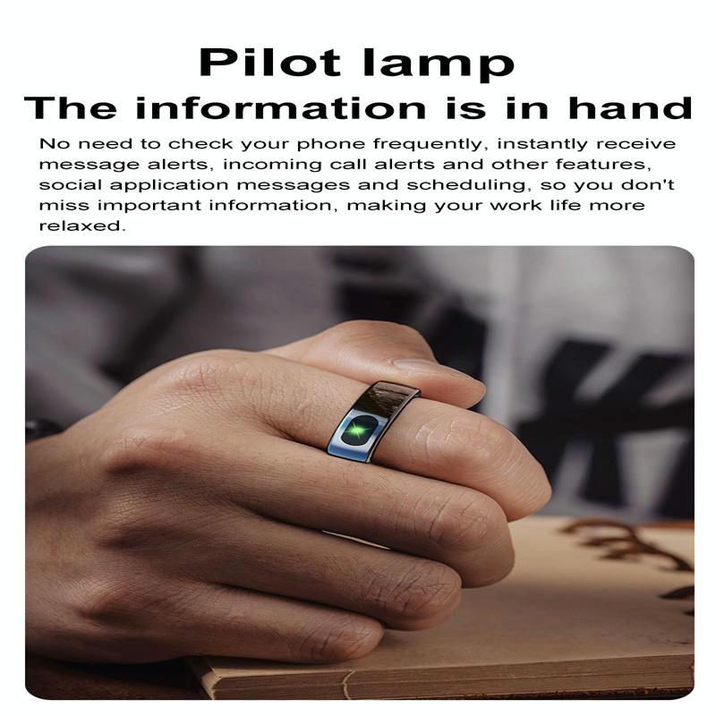 Smart Ring Heart Rate Blood Oxygen Sleep Sports Size 12 - Gold 6