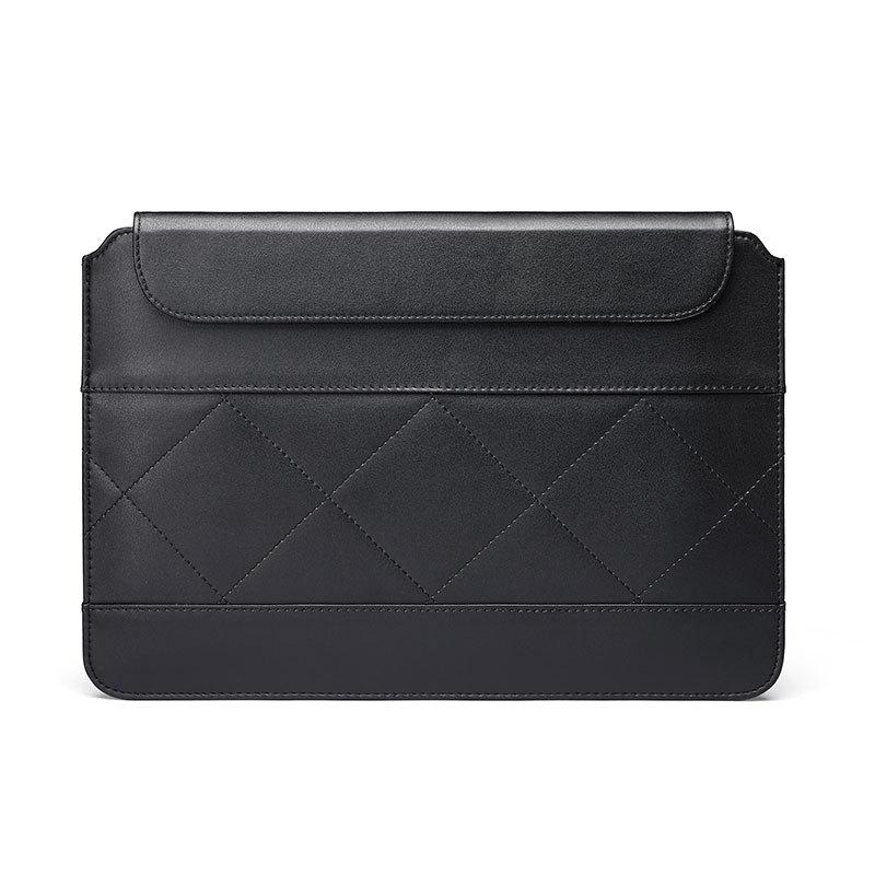 11-12 Inch Thin & Light Microfiber Leather Notebook Liner Bag for Computers - Black 12