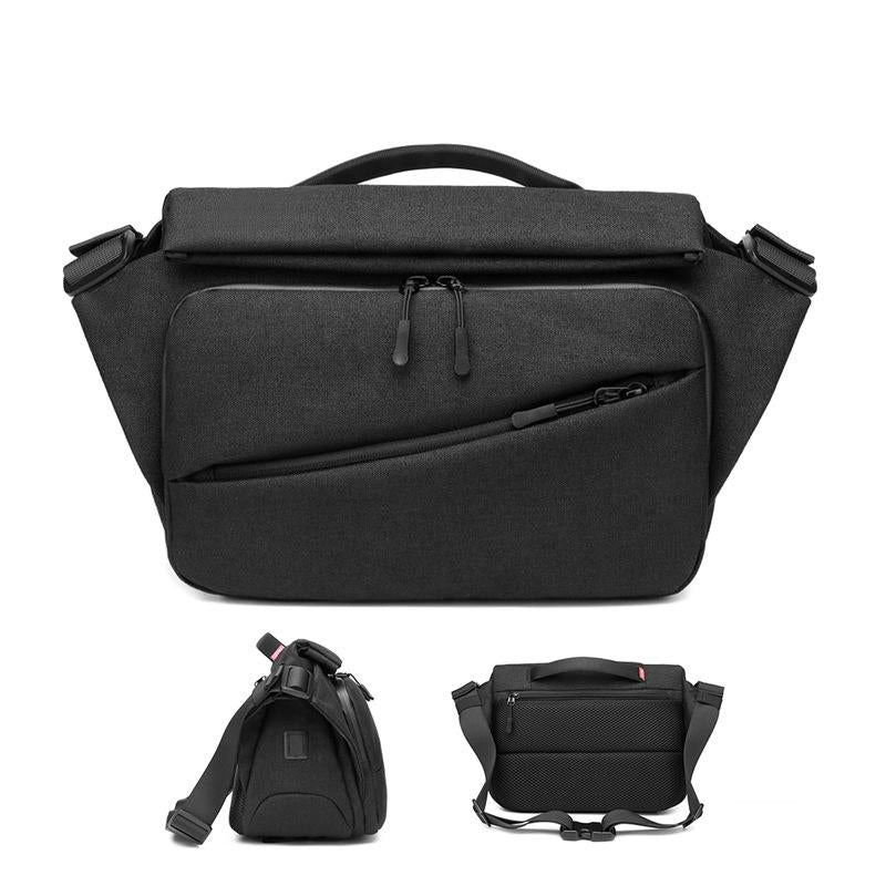 Waterproof Men Messenger Bag With Usb Charging Port Multifunctional Design - Black 9