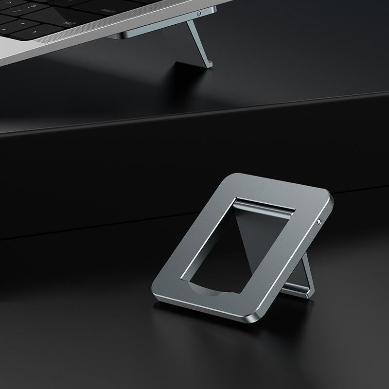 Desktop Folding Notebook Stand with Invisible Height Increase and Storage - Silver 7