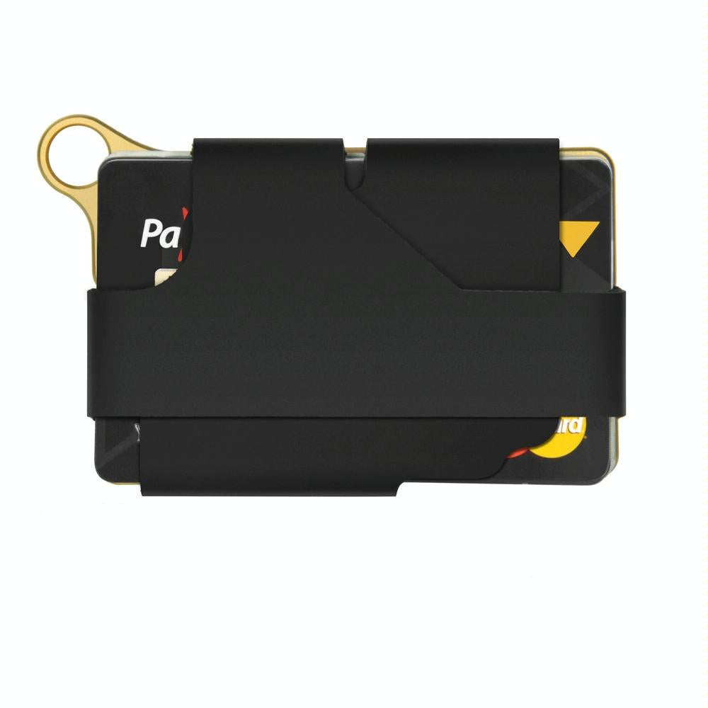 Adjustable Snap Button Wallet Aluminum Alloy & Leather - Gold 5