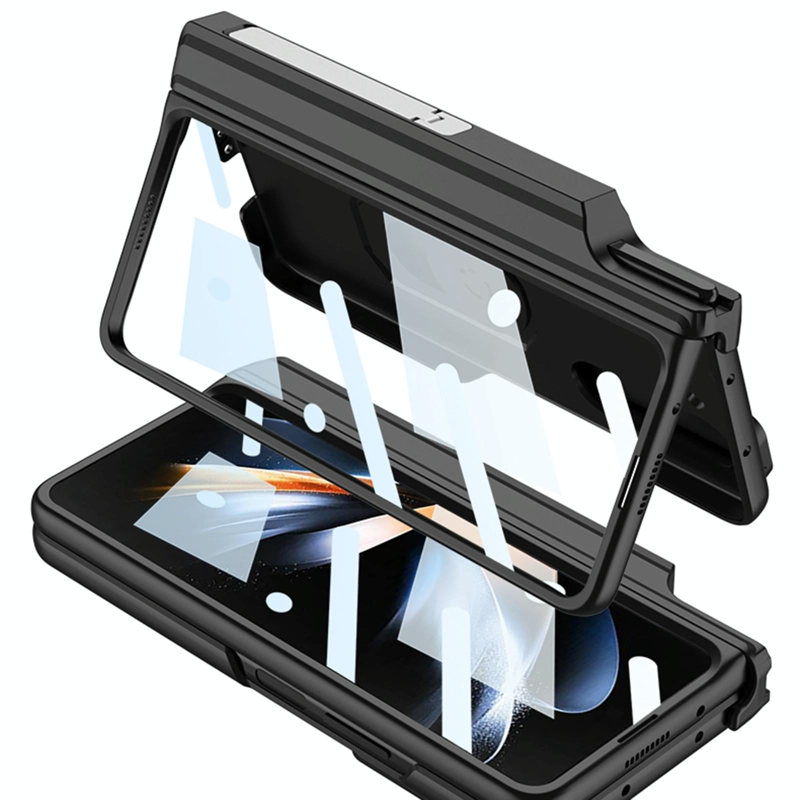 For Samsung Galaxy Z Fold4 5G Magnetic Armor Phone Case - Full Coverage - Brushed Texture 5