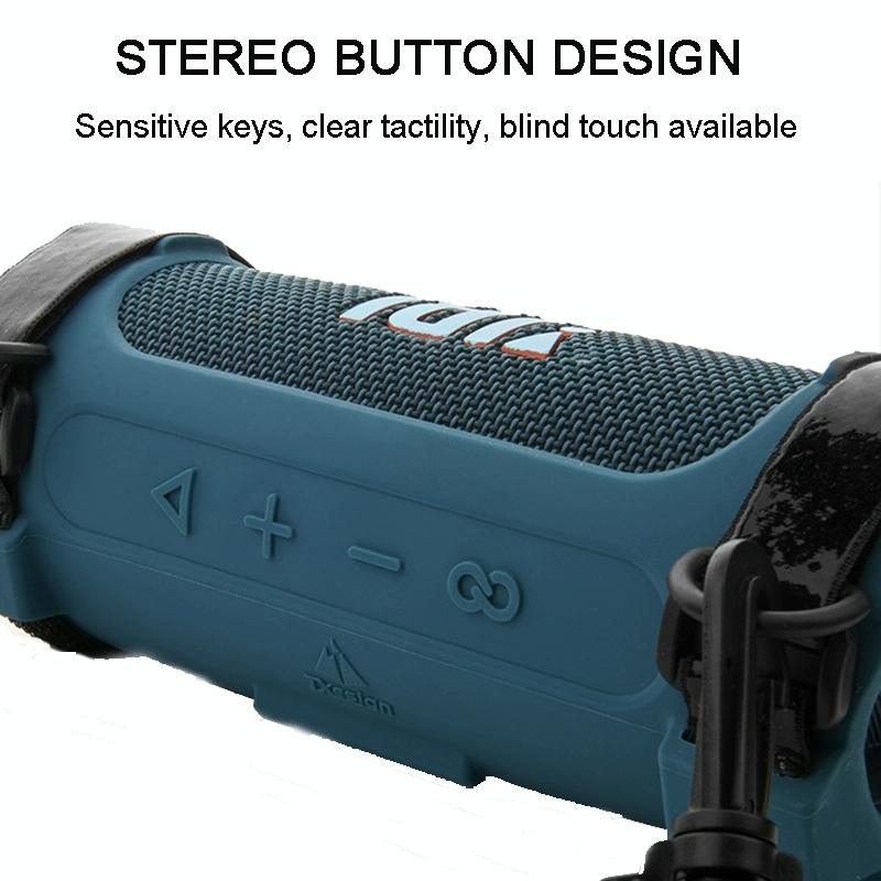 Jbl Flip 6 Speaker Bag with Shoulder Strap - Silicone Case for Travel - Blue 5